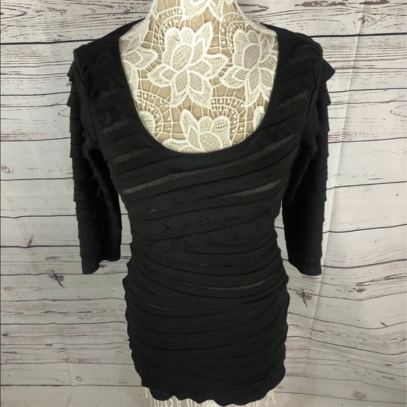 Max Studio ruffled knit dress NWT 
Black size XS - Picture 4 of 11